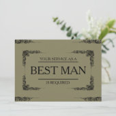 サービスが花婿介添人Groomsmanとして要求される 招待状 (スタンド正面)