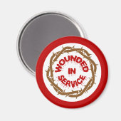 サービスで負傷した マグネット (正面/裏面)