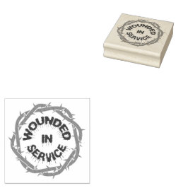 サービスで負傷した ラバースタンプ