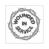 サービスで負傷した ラバースタンプ (インプリント)