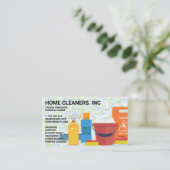 サービスとサプライのクリーニング | タイルの背景 名刺 (スタンド正面)