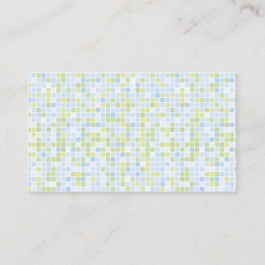 サービスとサプライのクリーニング | タイルの背景 名刺 (裏面)