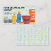 サービスとサプライのクリーニング | タイルの背景 名刺 (正面/裏面)