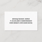 サービスとサプライのクリーニング |リビングルーム 名刺 (裏面)