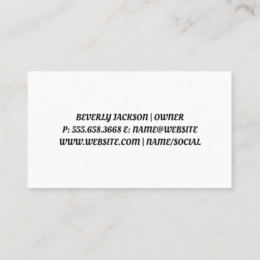 サービスとサプライのクリーニング |リビングルーム 名刺 (裏面)