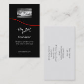 サービスに勧めるモノグラム赤いswoosh 名刺 (正面/裏面)