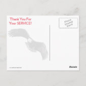 サービスに感謝、イーグル ポストカード (裏面)