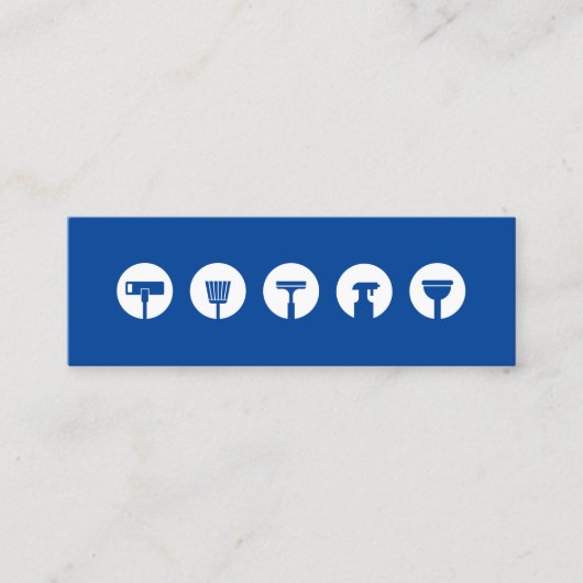 サービスのアイコンのクリーニング スキニー名刺 (正面)