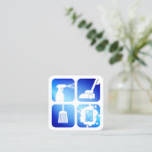 サービスのアイコンのクリーニング  スクエア名刺 (スタンド正面)