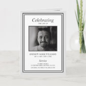 サービスのミニマル葬儀の順序の折り畳みプログラム カード (正面)