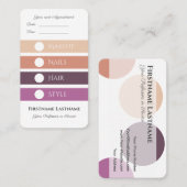 サービスのメイクアップ及び美しいサロンアポイントメント 名刺 (正面/裏面)