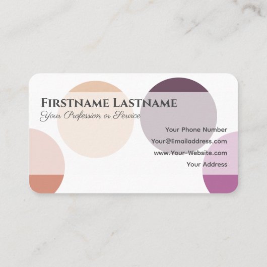 サービスのメイクアップ及び美しいサロンアポイントメント 名刺 (裏面)