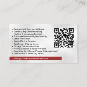 サービスの移動 – 再配置 名刺 (裏面)