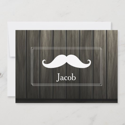 サービスの花婿介添人は木製 招待状 (裏面)