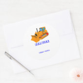 サービスの電話番号のシール ラウンドシール (封筒)