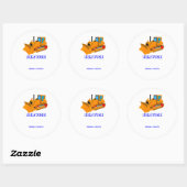 サービスの電話番号のシール ラウンドシール (シート)