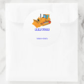 サービスの電話番号のシール ラウンドシール (バッグ)