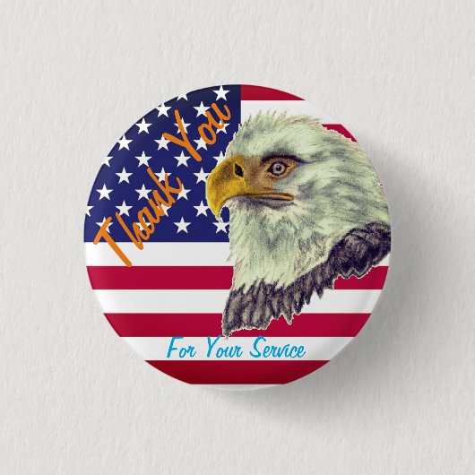 サービスのPinボタンをありがとう 缶バッジ (正面)