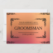 サービスはGroomsmanとして要求されぼやけた 招待状 (正面)