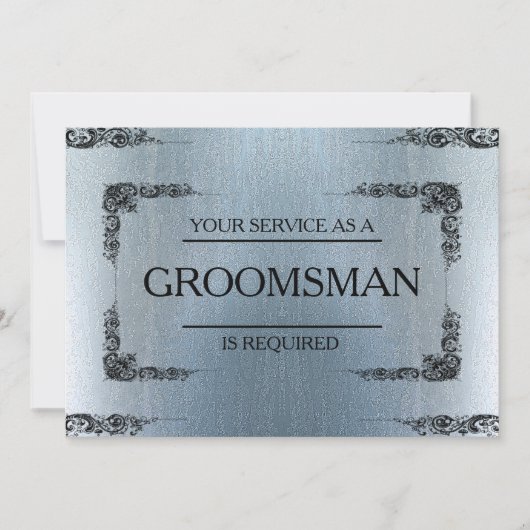 サービスはGroomsmanとして要求されぼやけた 招待状 (正面)