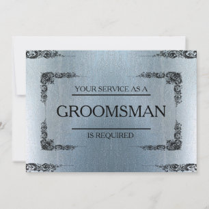 サービスはGroomsmanとして要求されぼやけた 招待状
