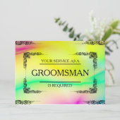 サービスはGroomsmanとして要求される 招待状 (スタンド正面)