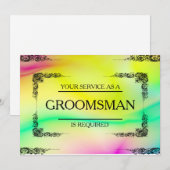 サービスはGroomsmanとして要求される 招待状 (正面/裏面)
