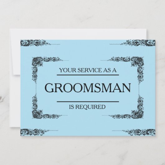 サービスはGroomsmanとして要求される 招待状 (正面)