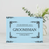 サービスはGroomsmanとして要求される 招待状 (スタンド正面)