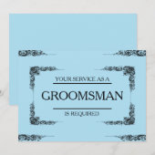 サービスはGroomsmanとして要求される 招待状 (正面/裏面)