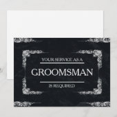サービスはGroomsmanとして要求される 招待状 (正面/裏面)