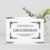 サービスはGroomsmanとして要求される 招待状 (スタンド正面)