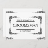 サービスはGroomsmanとして要求される 招待状 (正面/裏面)