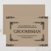 サービスはGroomsmanとして要求される 招待状 (正面/裏面)