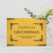 サービスはGroomsmanとして要求される 招待状 (スタンド正面)