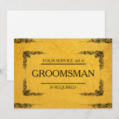 サービスはGroomsmanとして要求される 招待状 (正面/裏面)