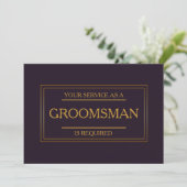 サービスはGroomsmanとして要求される 招待状 (スタンド正面)