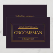サービスはGroomsmanとして要求される 招待状 (正面/裏面)