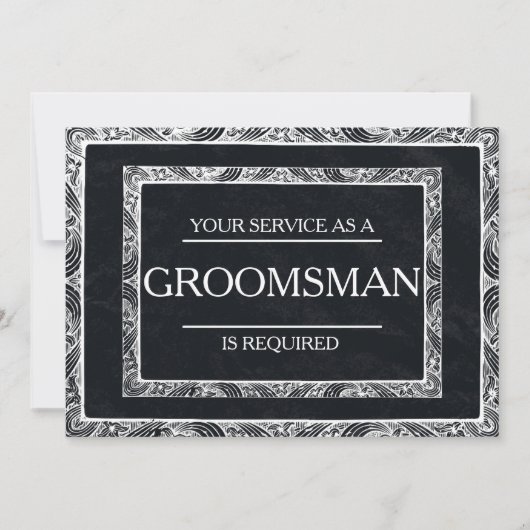 サービスはGroomsmanとして要求される 招待状 (正面)