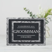 サービスはGroomsmanとして要求される 招待状 (スタンド正面)