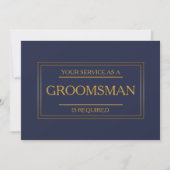 サービスはGroomsmanとして要求される 招待状 (正面)