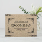 サービスはGroomsmanとして要求される 招待状 (スタンド正面)
