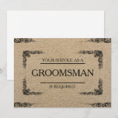 サービスはGroomsmanとして要求される 招待状 (正面/裏面)