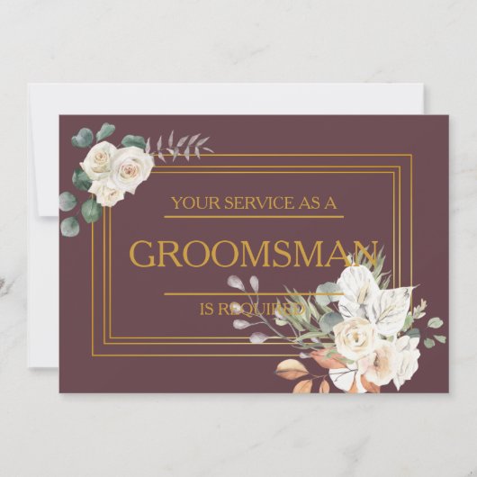 サービスはGroomsmanとして要求される 招待状 (正面)