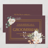サービスはGroomsmanとして要求される 招待状 (正面/裏面)