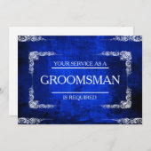 サービスはGroomsman Blue Jeansとして要求される 招待状 (正面/裏面)