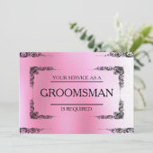 サービスはGroomsman Pinkとして要求ぼやけ済み 招待状 (スタンド正面)