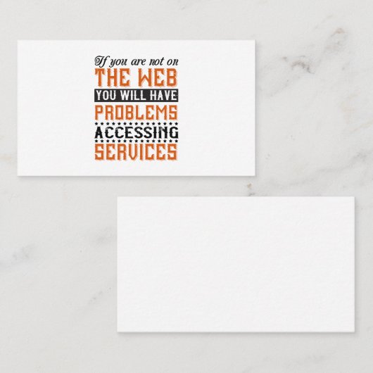 サービスへのアクセスに問題がある 名刺 (正面/裏面)