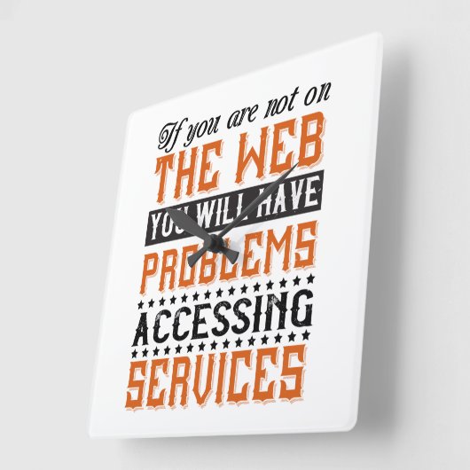 サービスへのアクセスに問題が発生します スクエア壁時計 (傾斜)