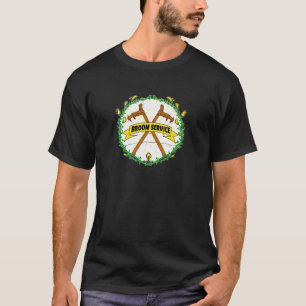 サービスを前部で大きい掃いて下さい Tシャツ
